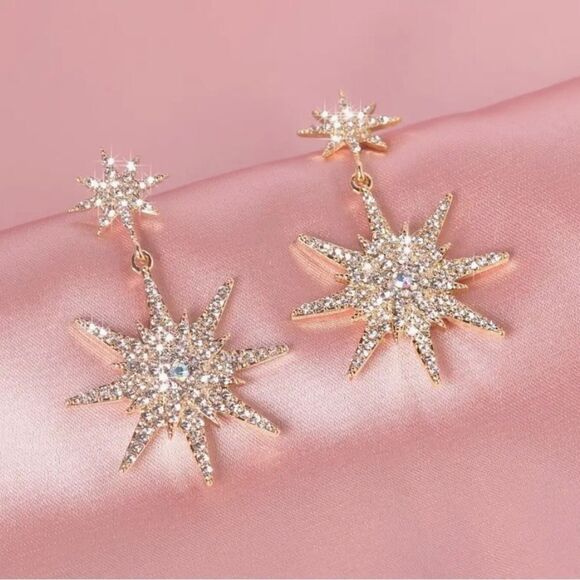 ⭐️ Betsey Johnson NEW CELESTIAL drop dangle earrings ⭐️ - Picture 7 of 8